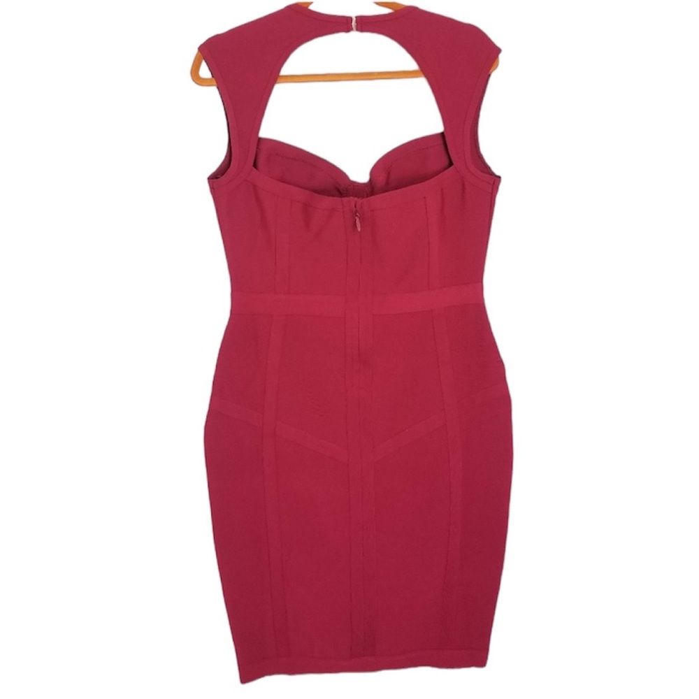 Fashion Nova Burgundy Bandage dress Size XL - Picture 3 of 6